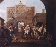 William Hogarth At the city gate of Calais oil painting artist